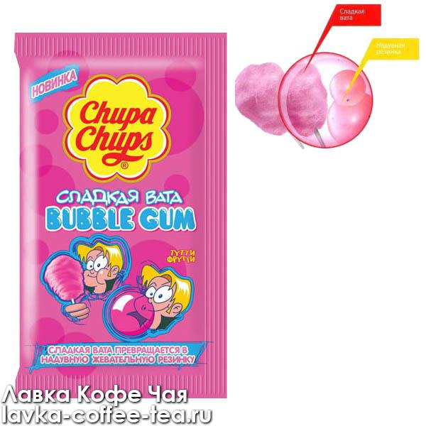 Бабл вата. Жевательная резинка chupa chups Bubble Gum сладкая вата 11 г.