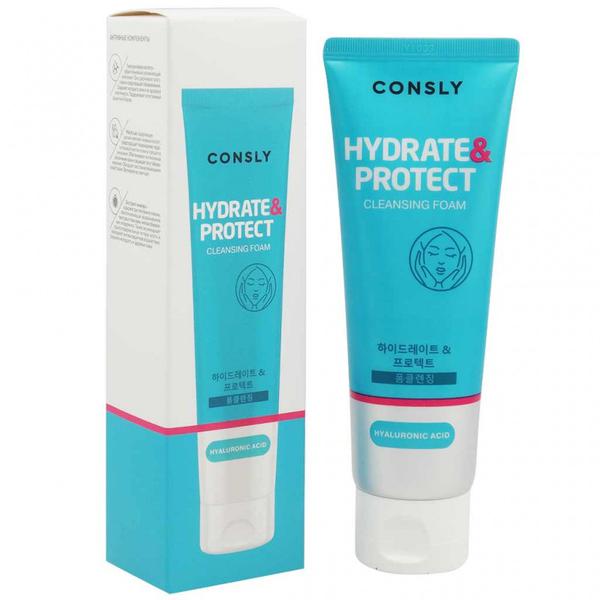 корейская пенка consly clean. пенка для умывания отшелушивающая с aha, bha, pha кислотами, 120мл. увлажняющая пенка для умывания hyaluronic cleansing foam. корейская пенка с ана и вна кислотами. пенка consly с гиалуроновой кислотой.